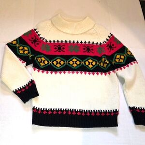 Vintage Retro Pullover Cable Knitwear Sweater 60's-70's Unisex Men Women Small